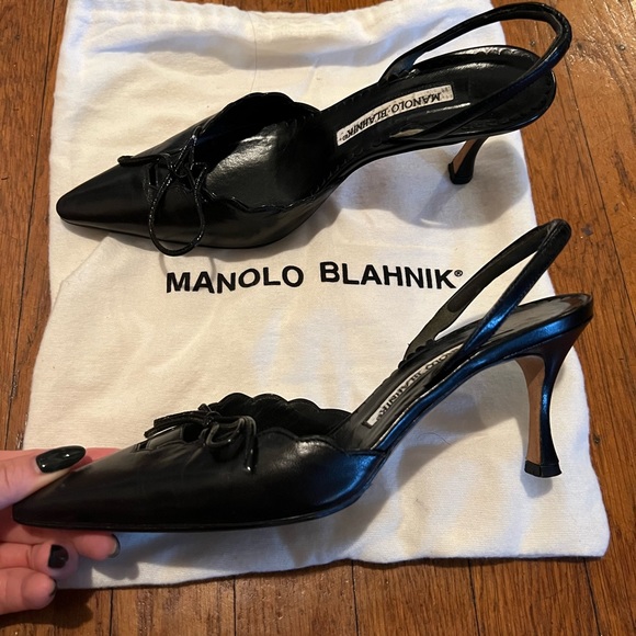 Vintage Manolo Blahnik slingback pumps - Picture 6 of 6